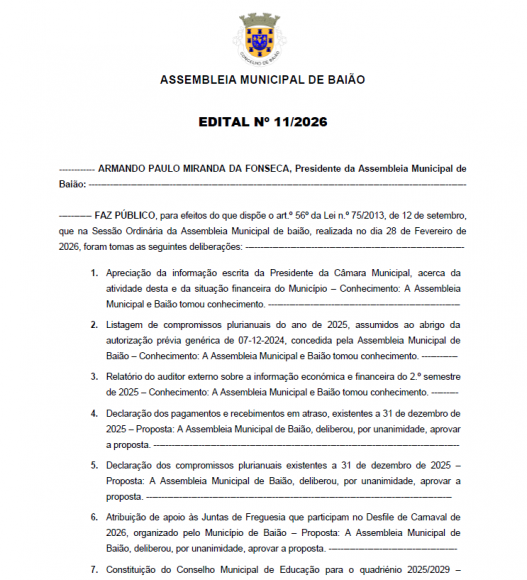 Edital N&ordm; 11-2026 Sess&atilde;o 2 da AMB 28.02.2026